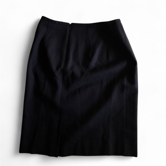 Vintage Evan Picone 80s Wool Skirt and Blazer Set Navy Blue - Picture 6 of 7